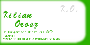 kilian orosz business card